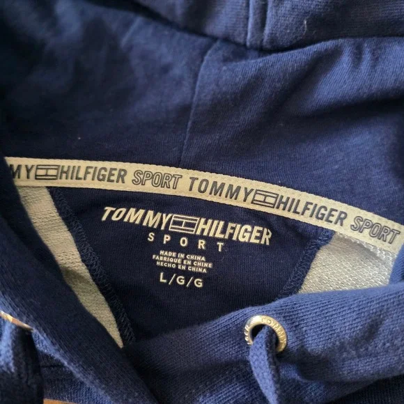 Tommy Hilfiger Sport Hoodie Ombre Pullover Sweatshirt Athleisure L - Picture 6 of 7